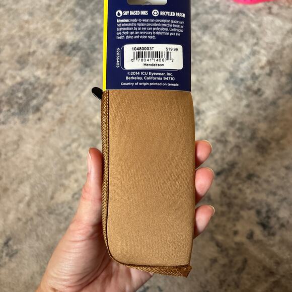 Icu Eyewear Non Prescription Reading Glasses Henderson Black +1.75 With New Case - Picture 3 of 3